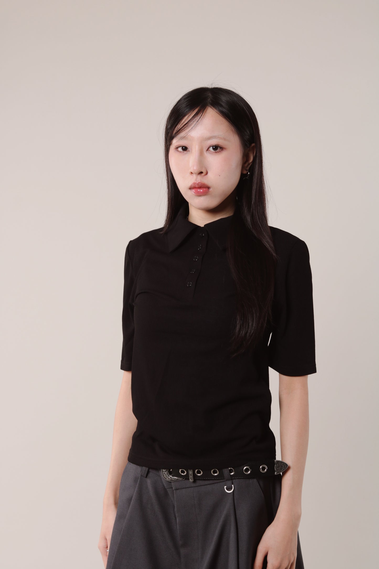 Summer Polo Tee (Black)