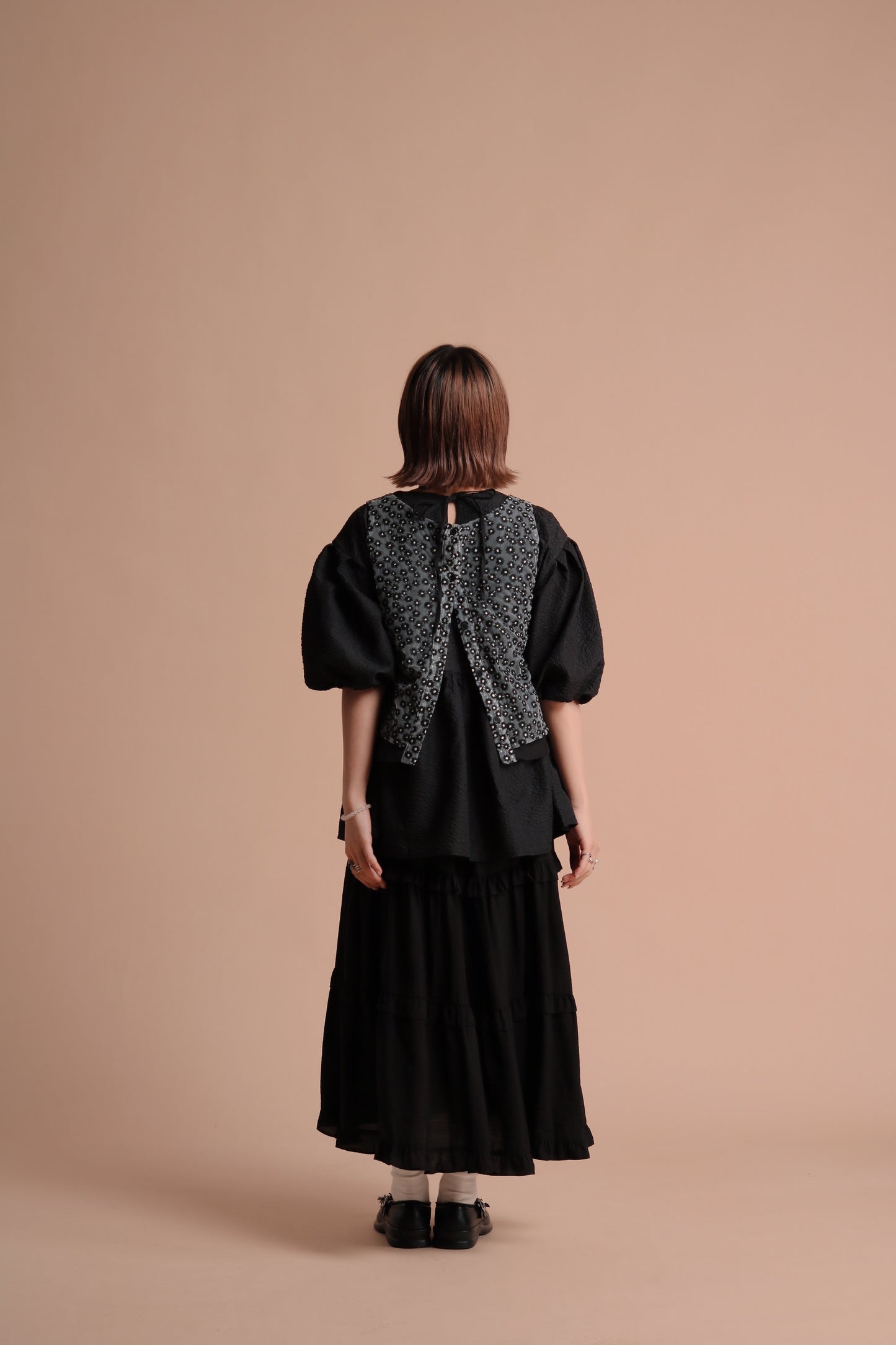 Alva Ruffle Dress (Black)