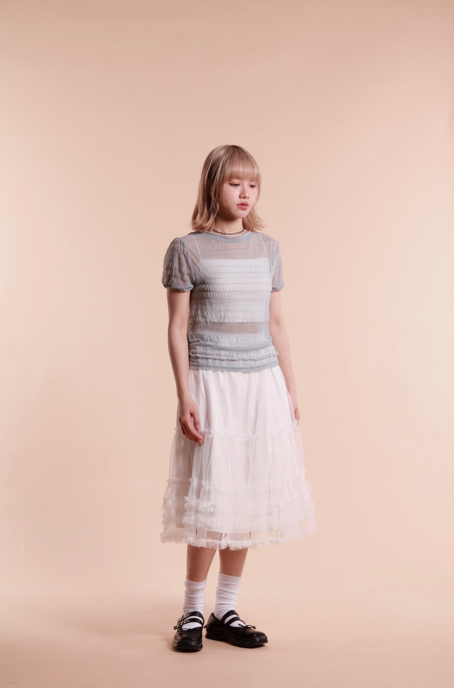 Doll Lace Ruffle Skirt (White)