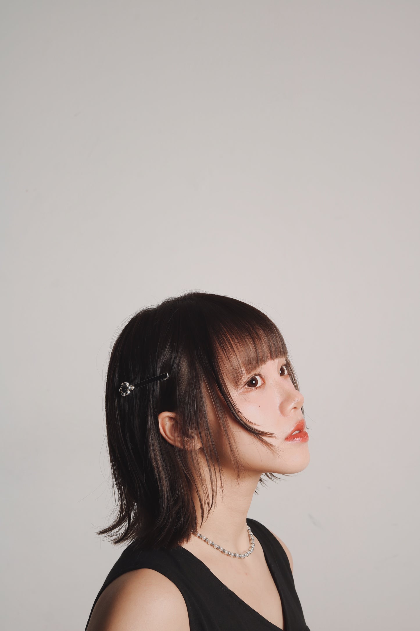 Flower Hair Pin Set (Black/Silver)