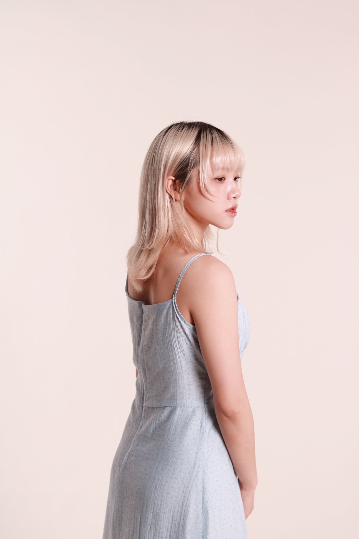 Floral Sleeveless Dress (Blue)