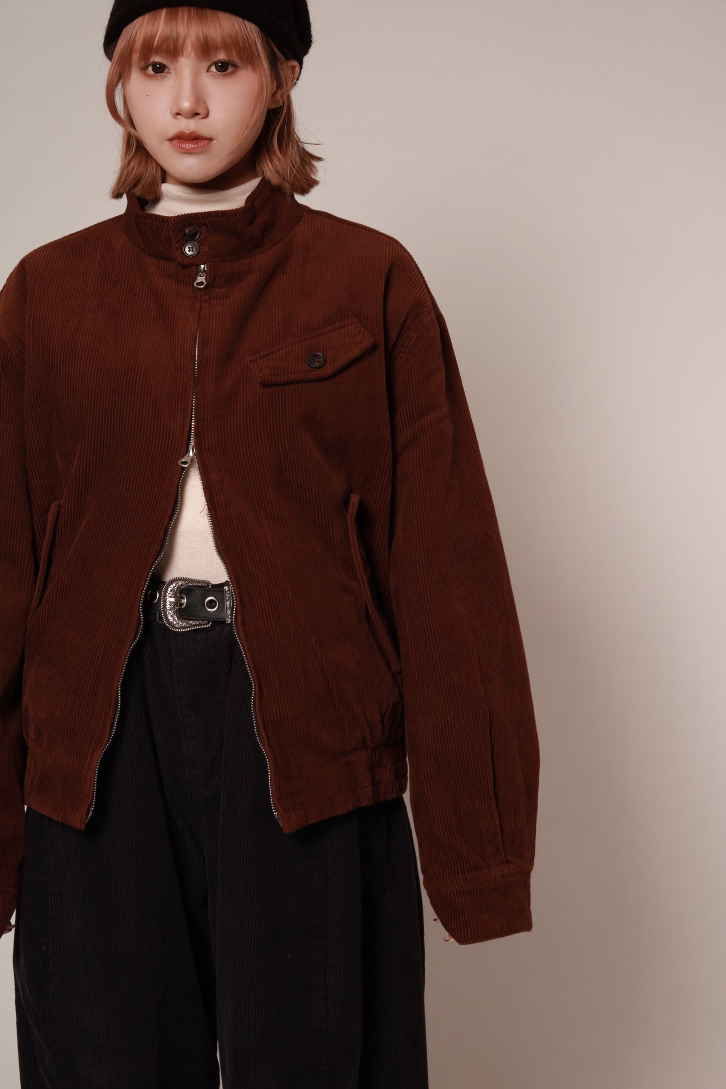 Unisex Corduroy Jacket (Brown)