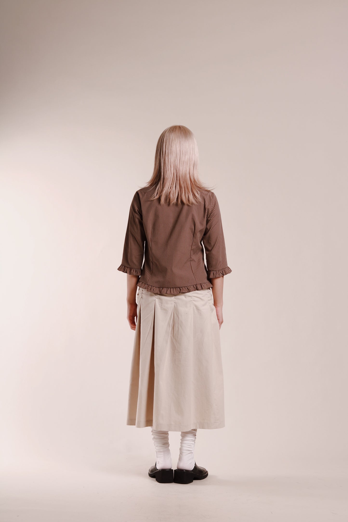 Autumn Ruffle Shirt (Brown)