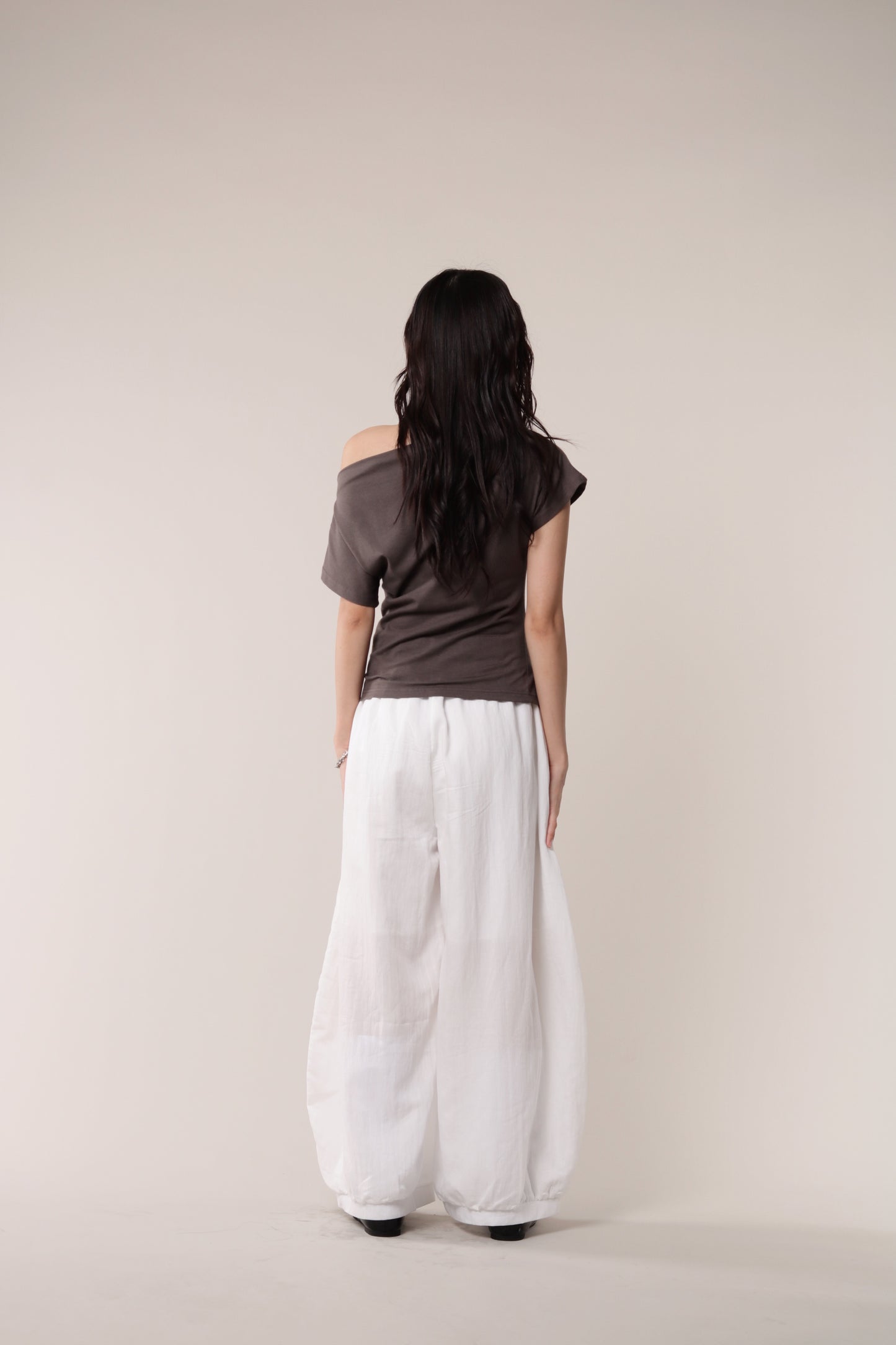 Linen Bubble Pants (White)