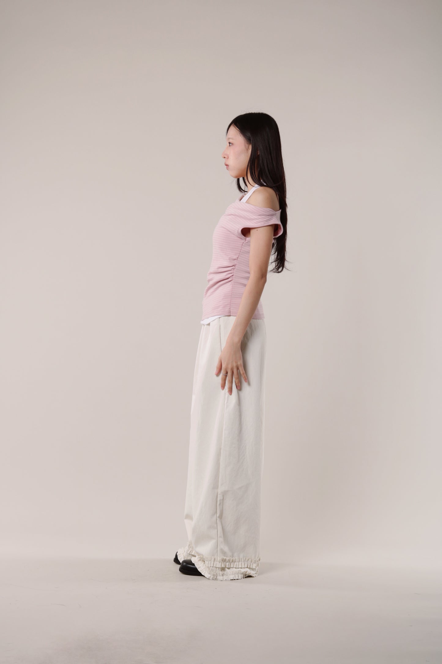 Double Ruffle Pants (Ivory)