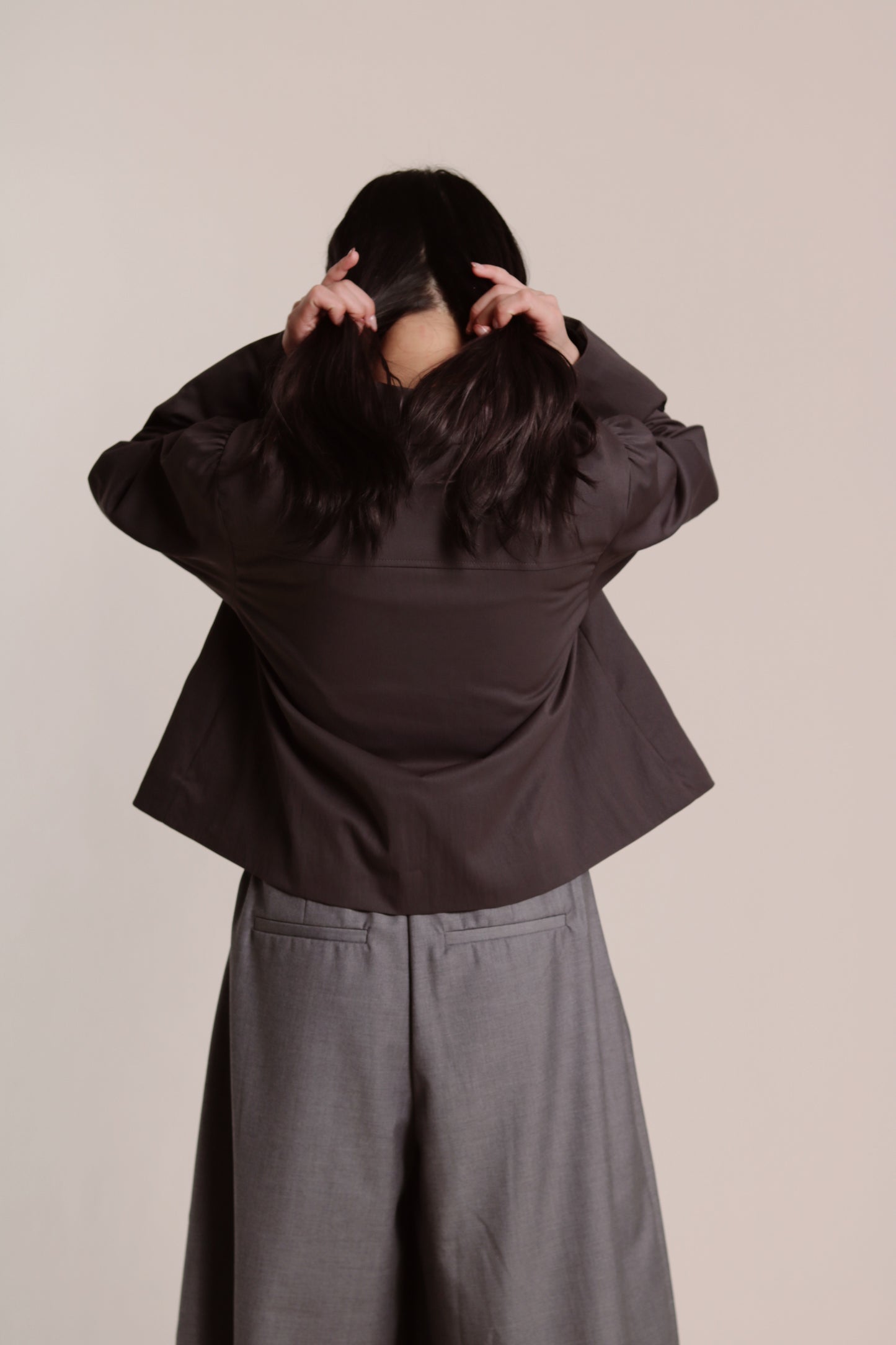 Doll Ribbon Jacket (Charcoal)