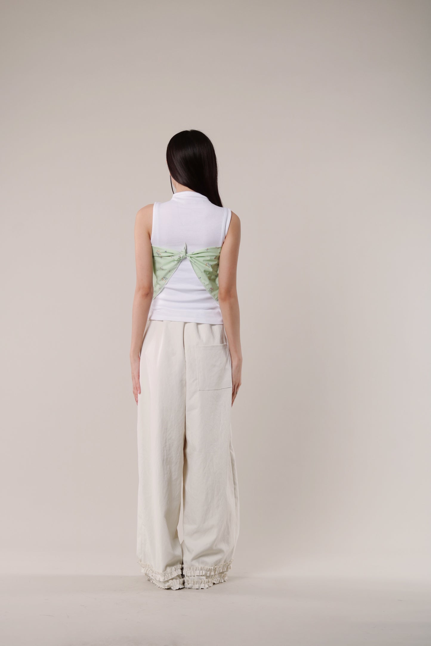 Double Ruffle Pants (Ivory)