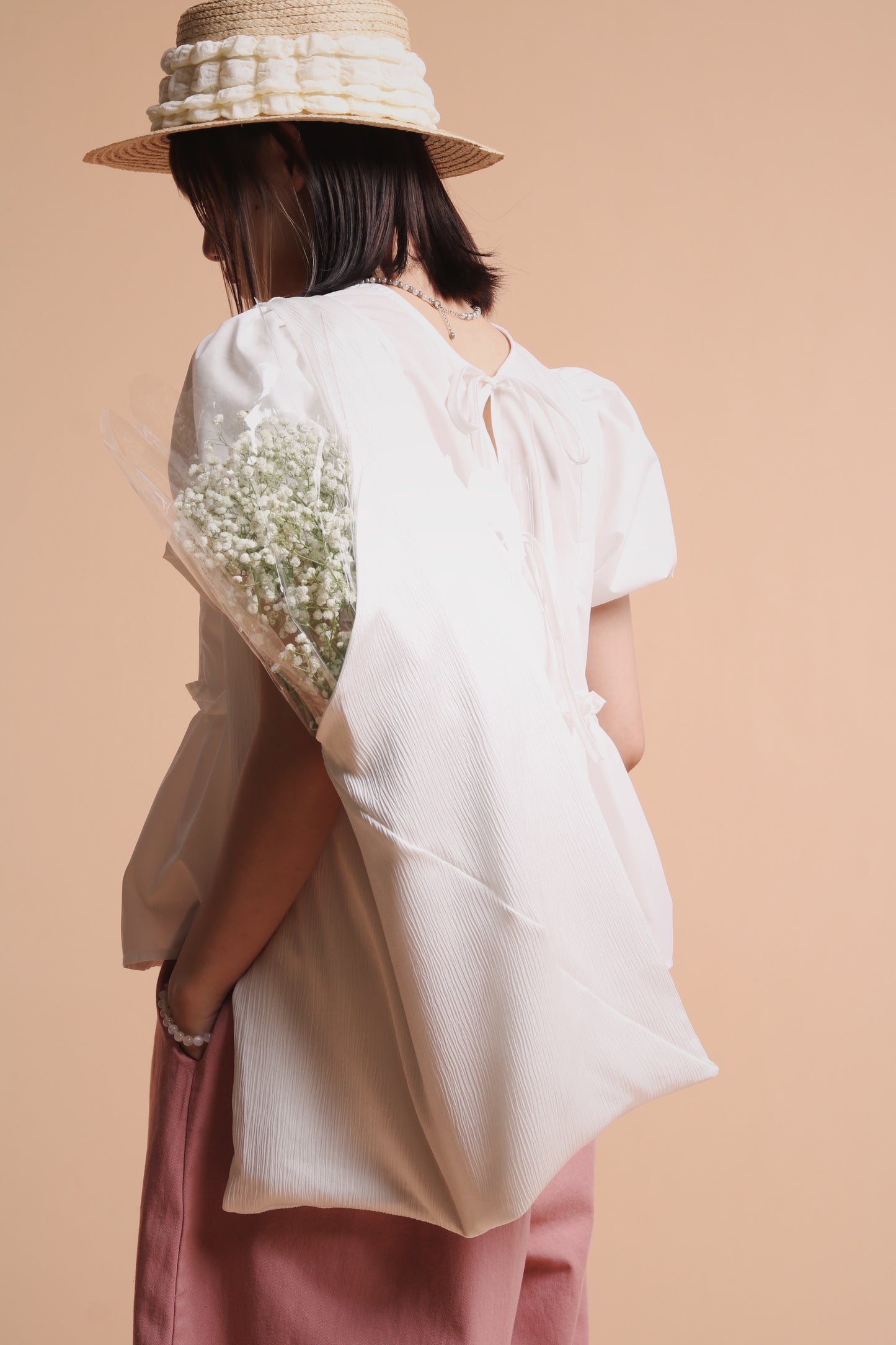 Textured stripe Bag (Black/White)