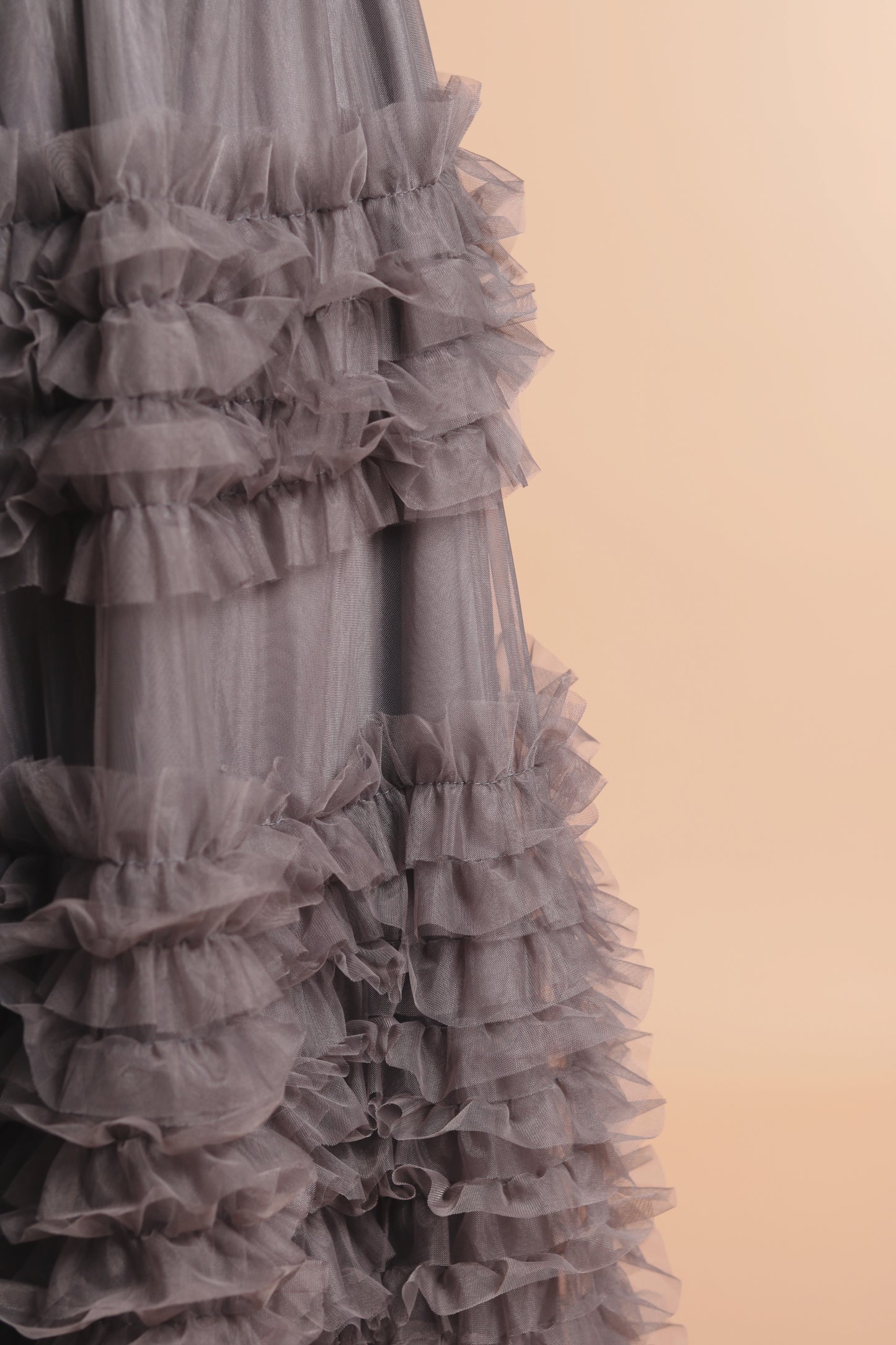 Doll Ruffle Lace Skirt (Grey)