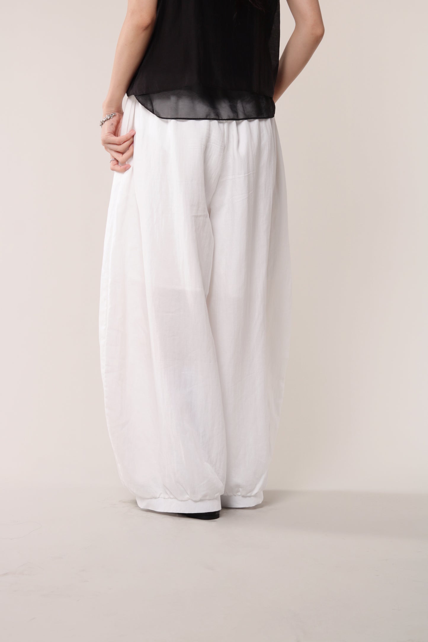 Linen Bubble Pants (White)