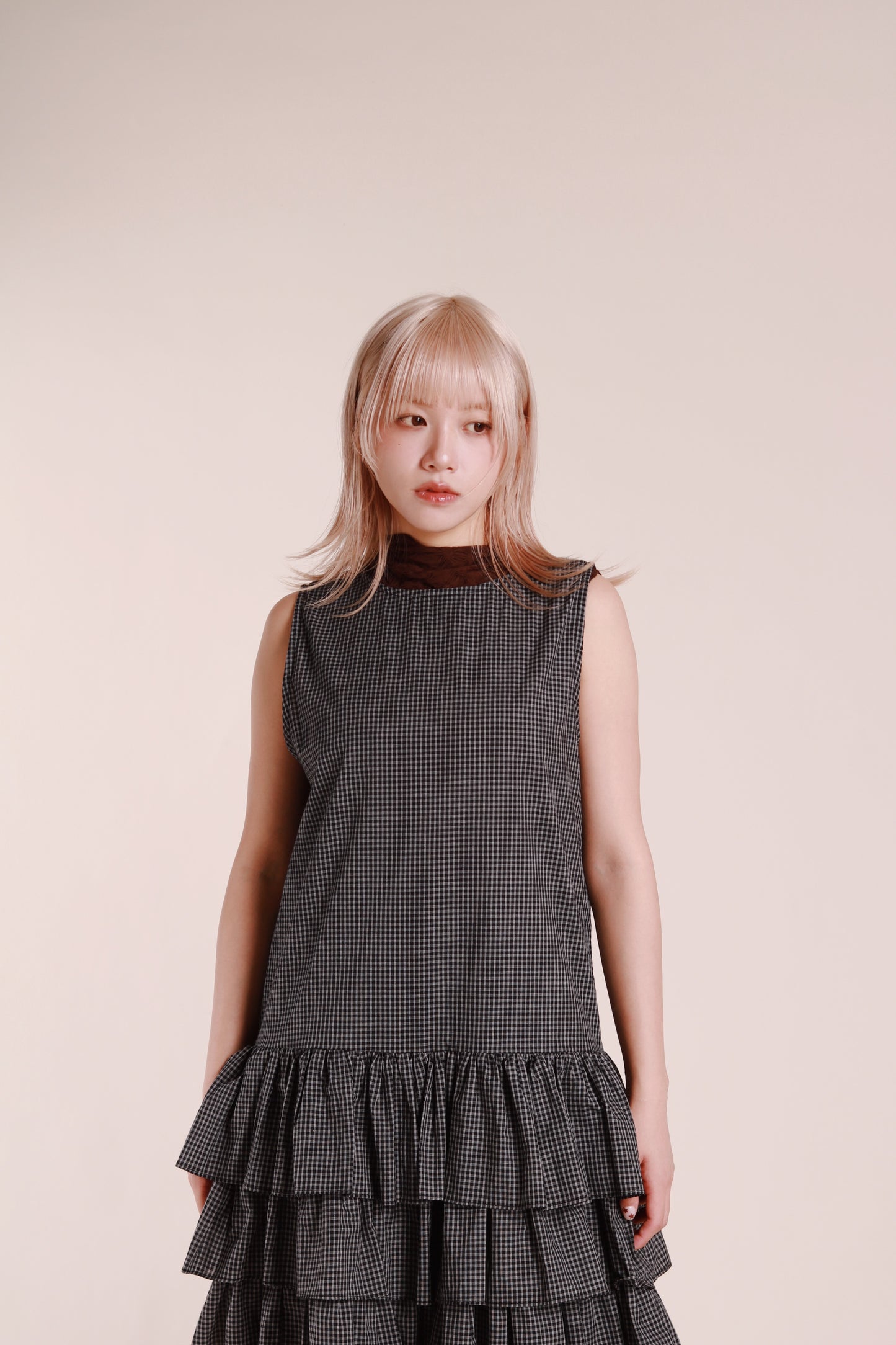 Layered Ruffle Dress (Black)