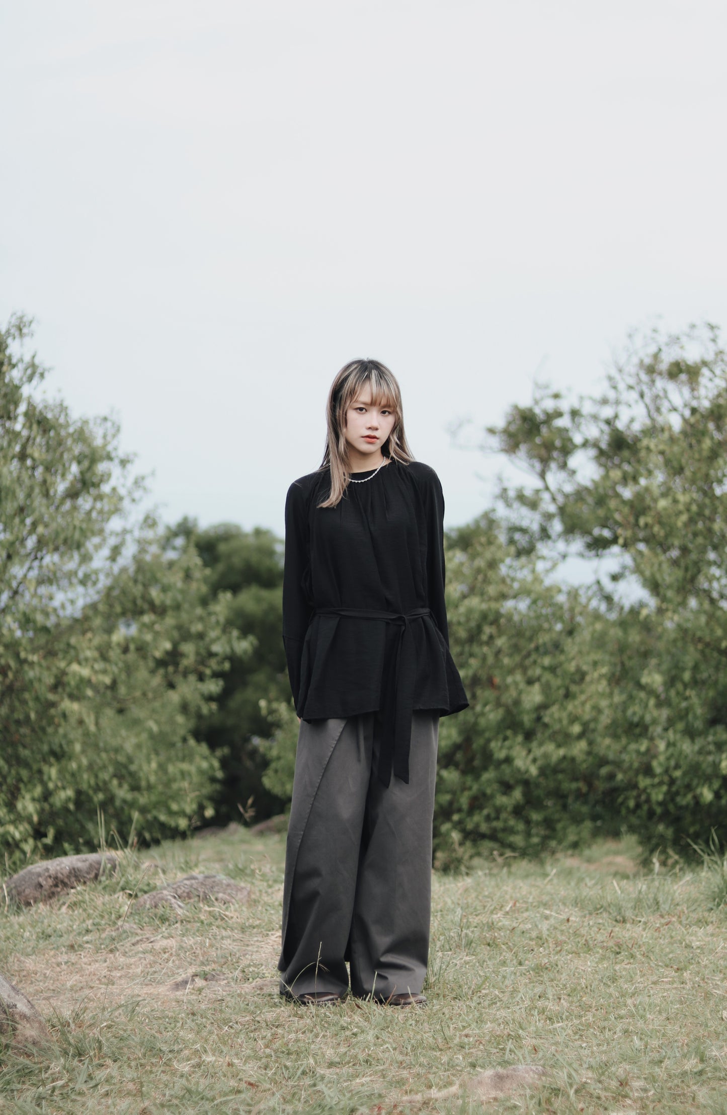 Layered Pants (Charcoal)
