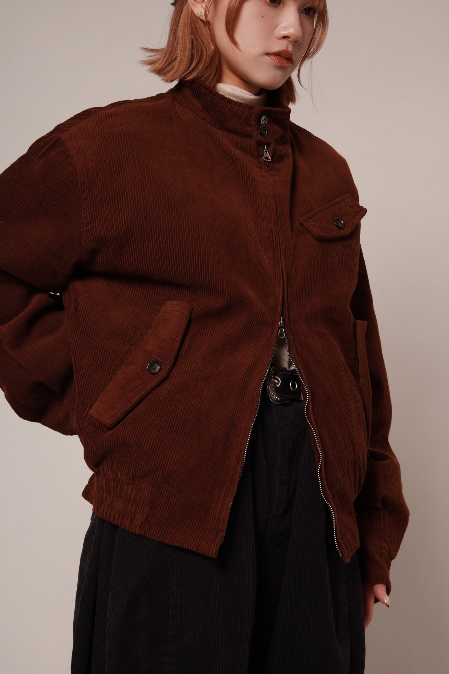 Unisex Corduroy Jacket (Brown)