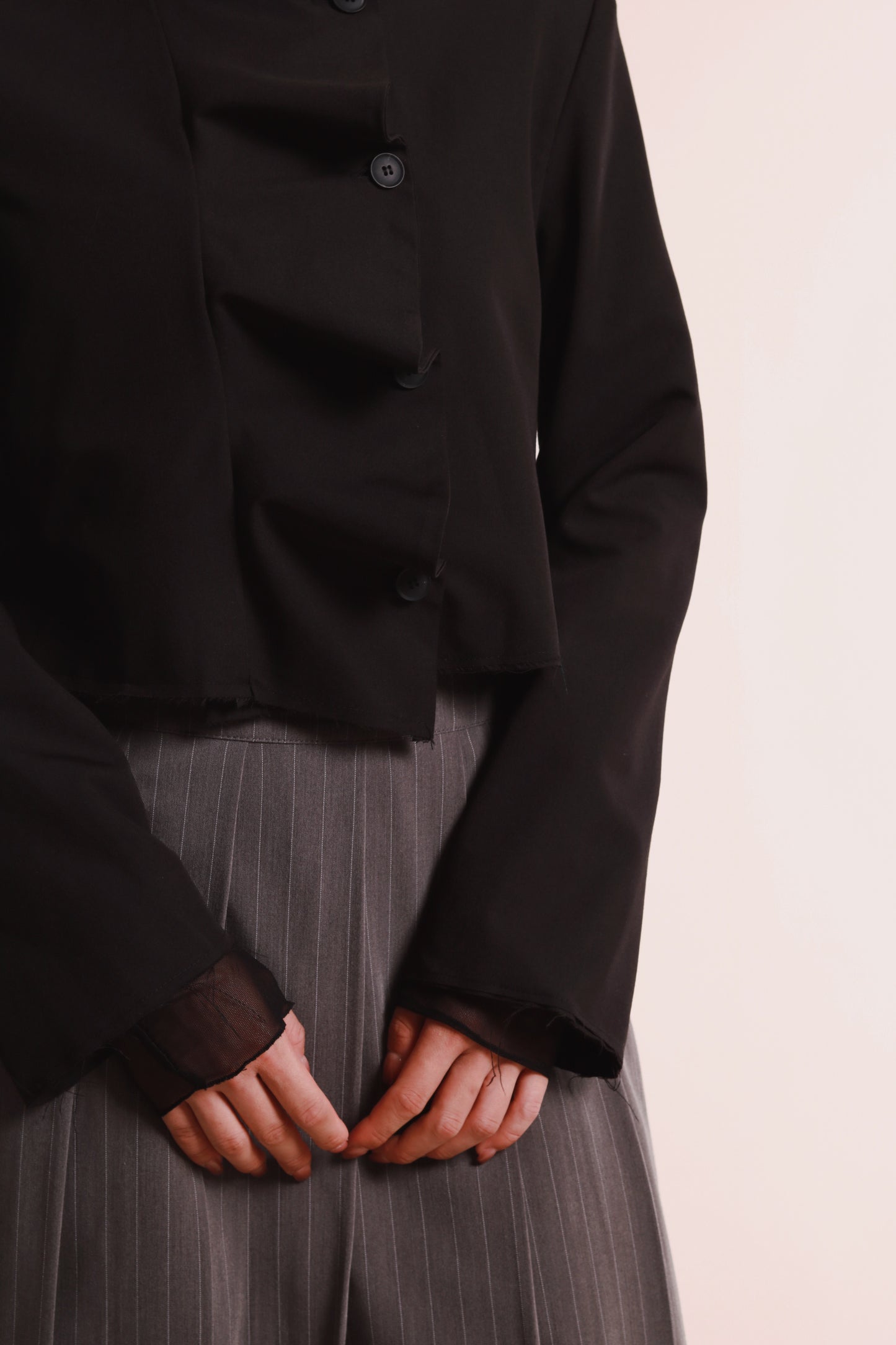 Gentle Pleat Jacket (Black)