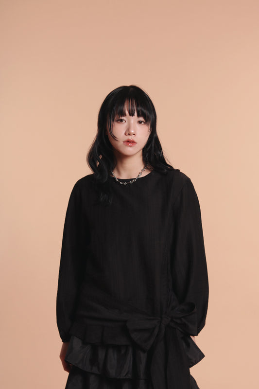 Doll Belt Blouse (Black)