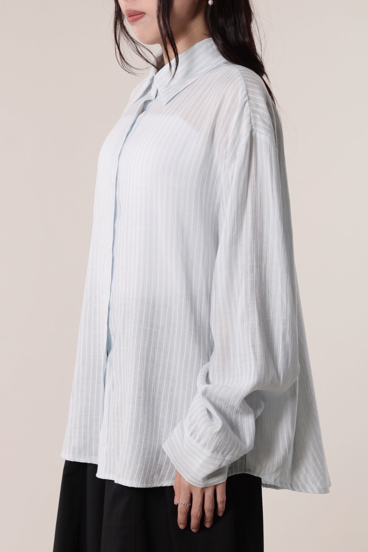 Autumn Striped Shirt (Baby Blue)