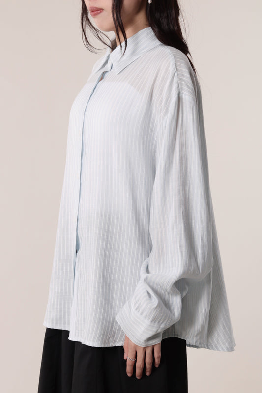 Autumn Striped Shirt (Baby Blue)