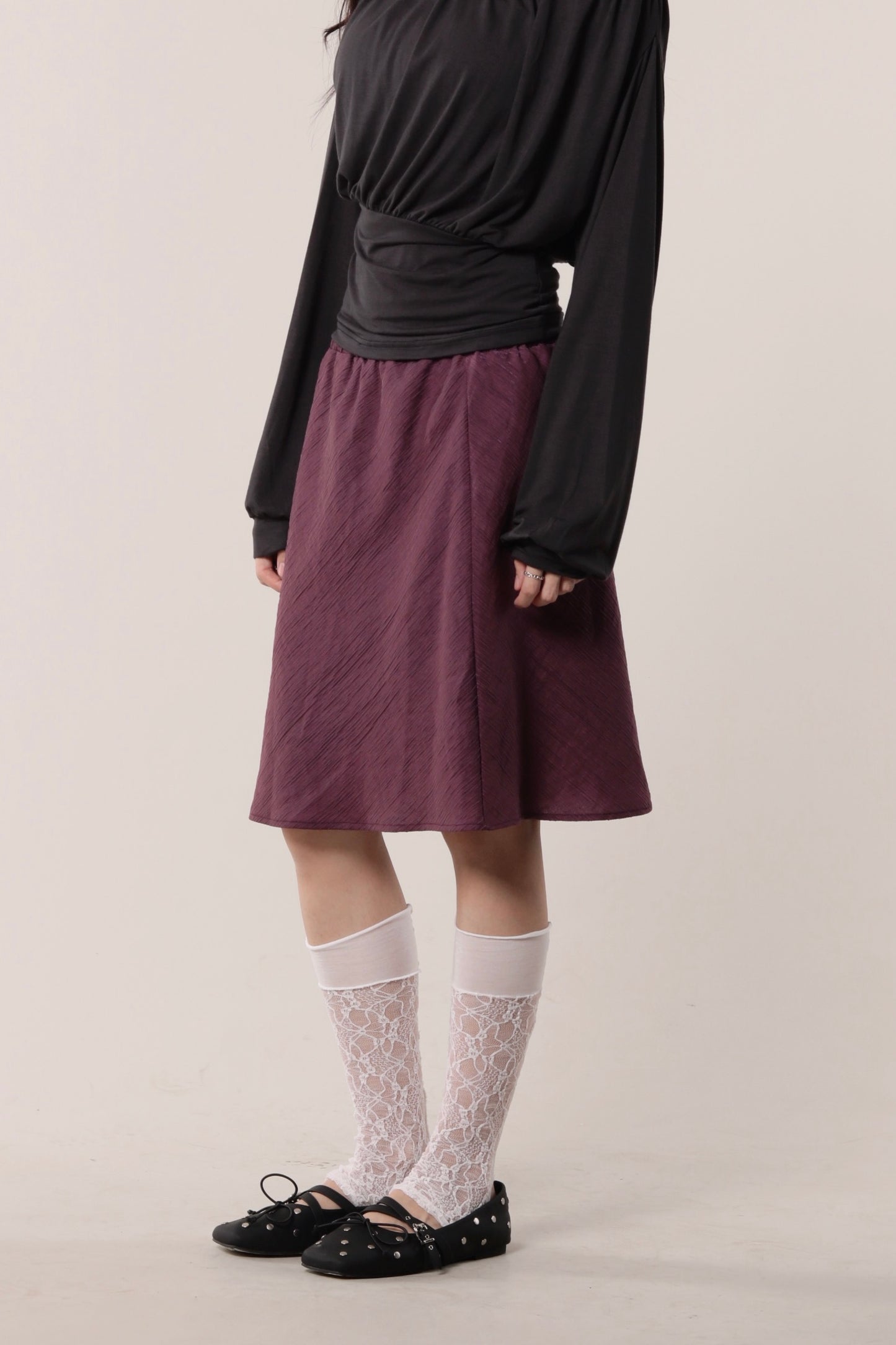 Textured Skirt (Purple)
