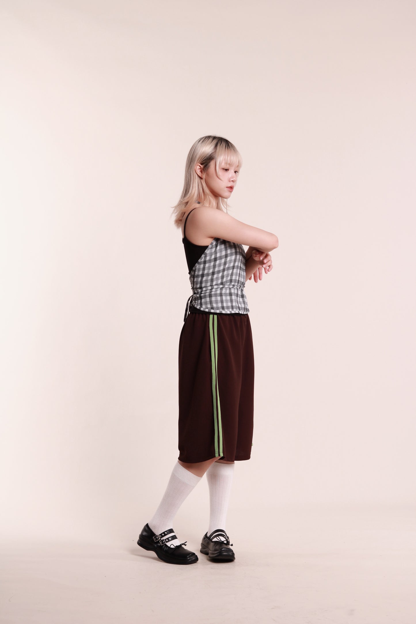 Checkered Halter Top (Black)