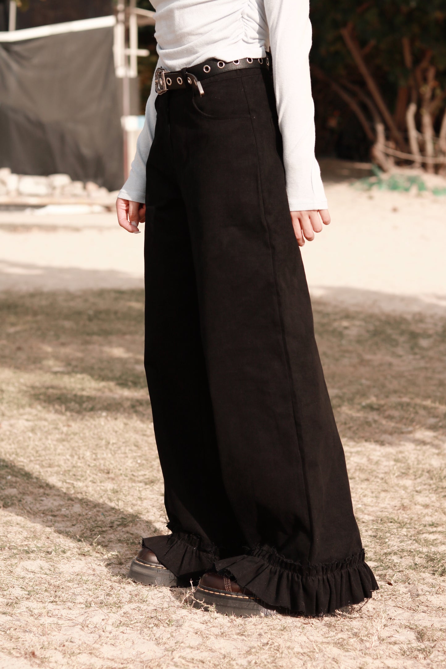 Doll Ruffle Pants (Black)