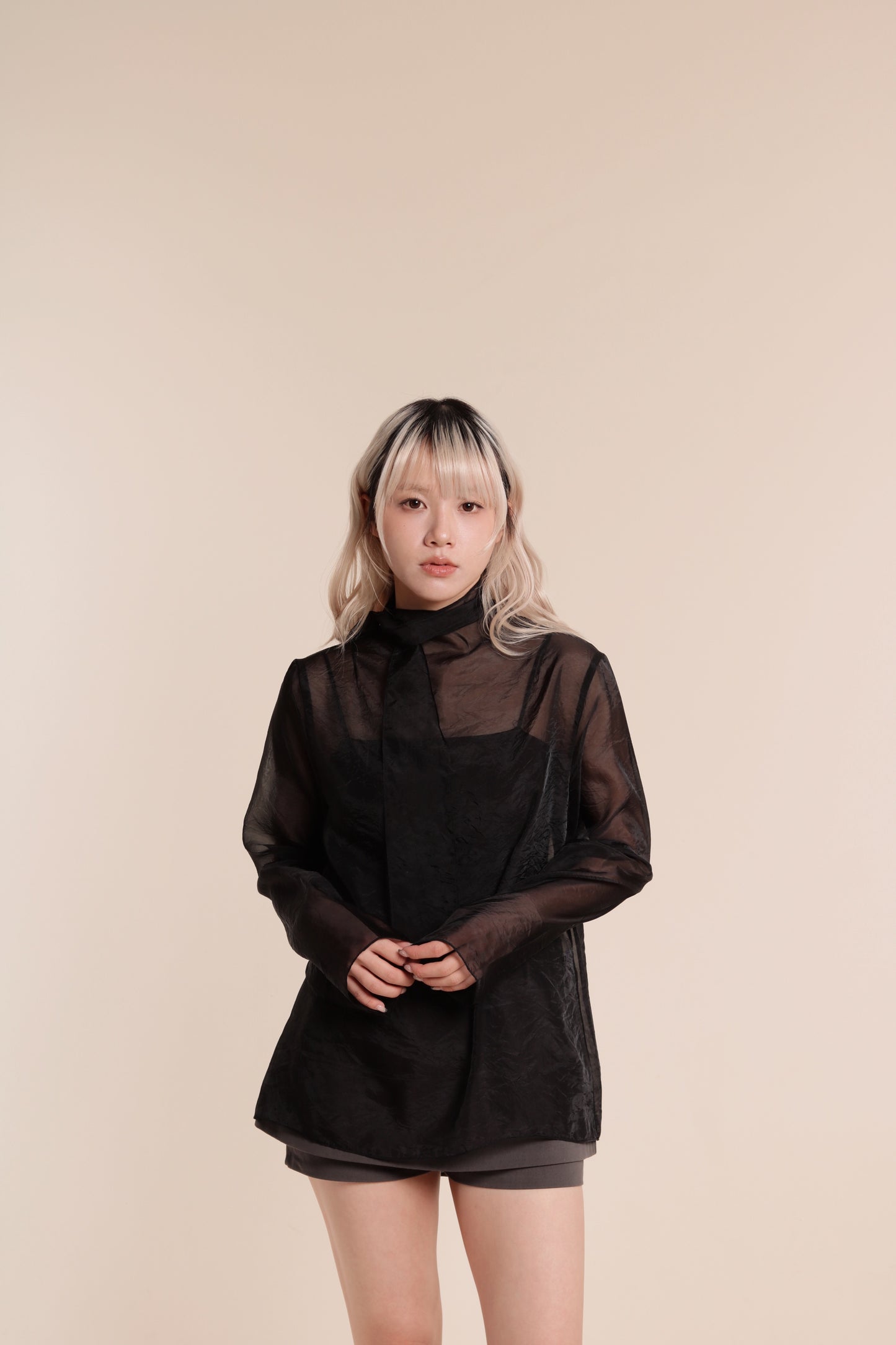 Doll See Through Blouse (Black)