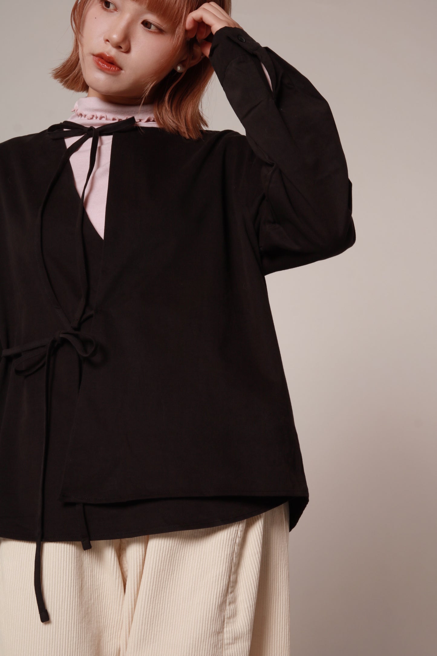 Ribbon Shirt (Black)