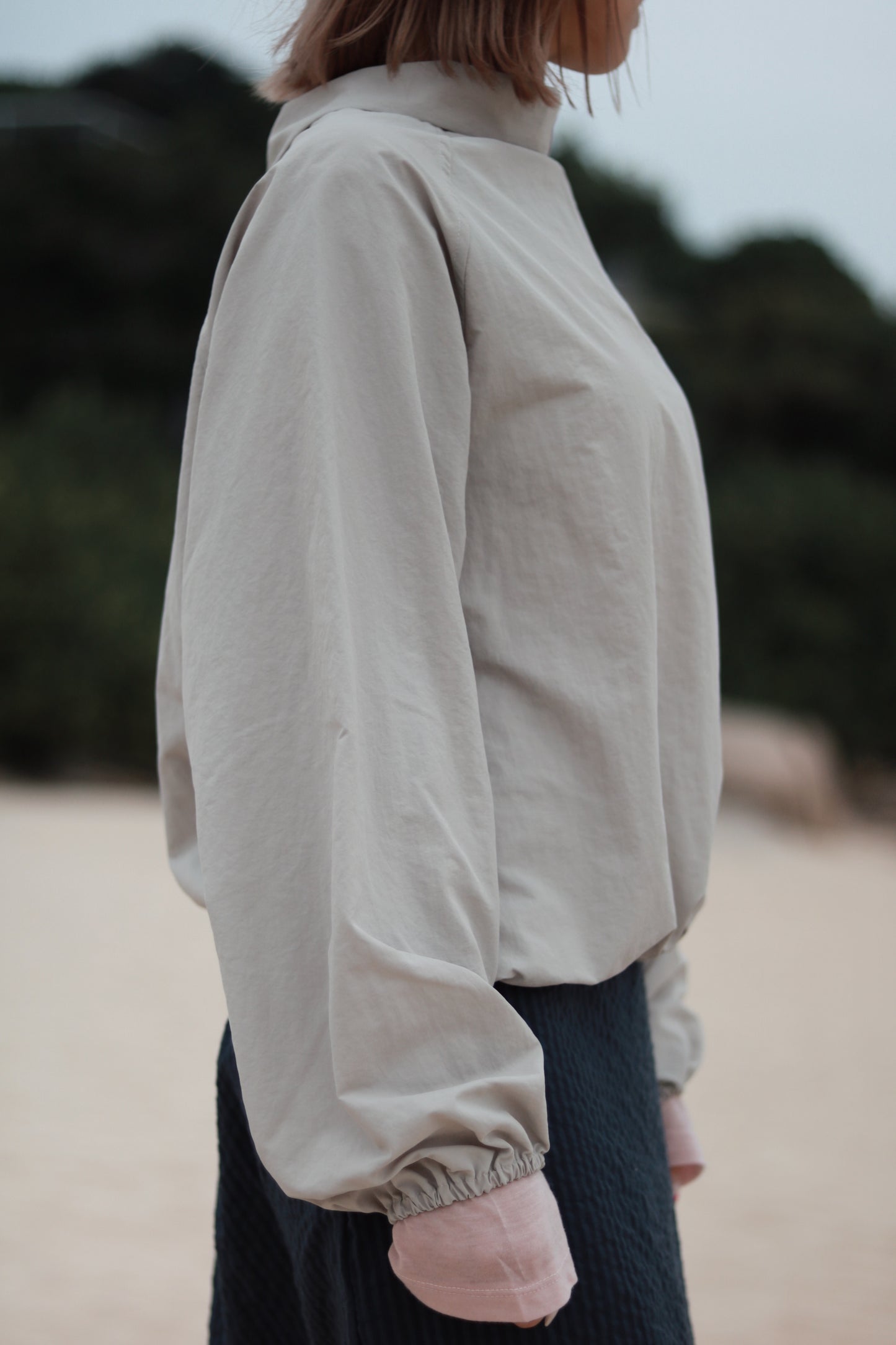 Funnel Neck Top (Grey)