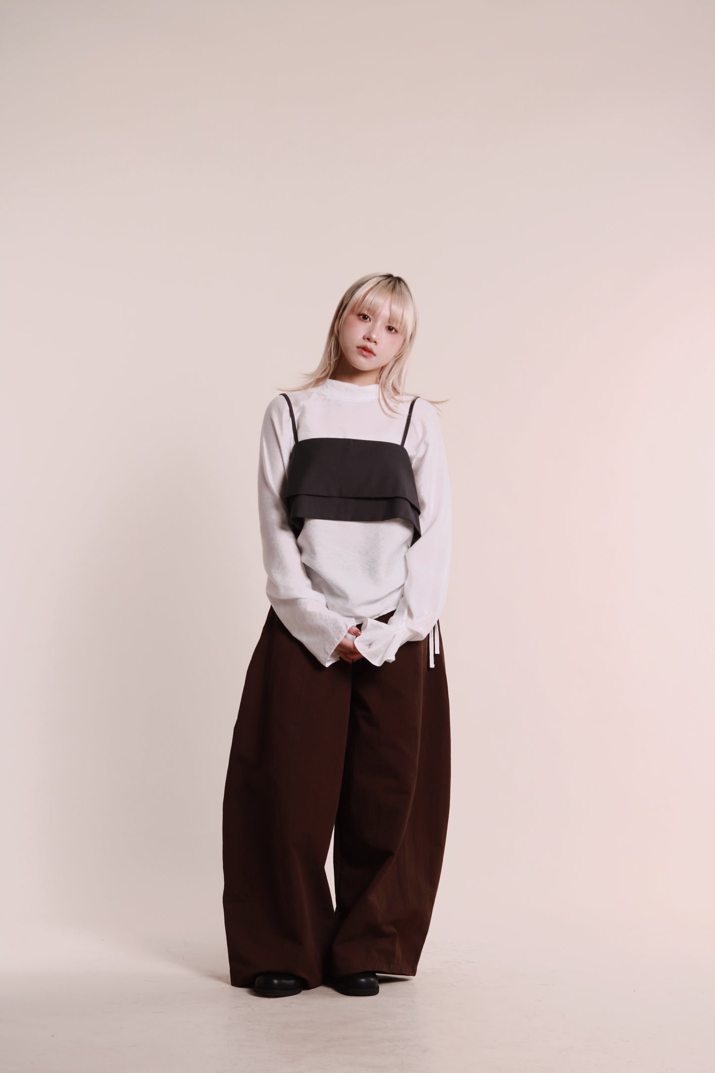 Doll Gathered Blouse (White)