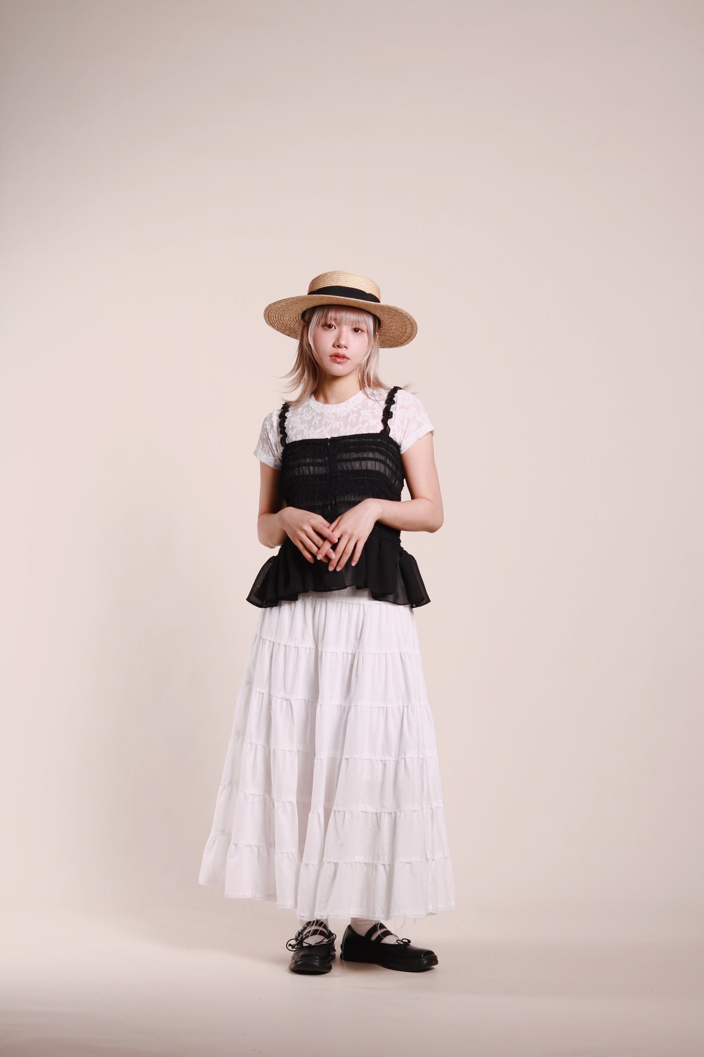 Doll Gathered Top (Black)