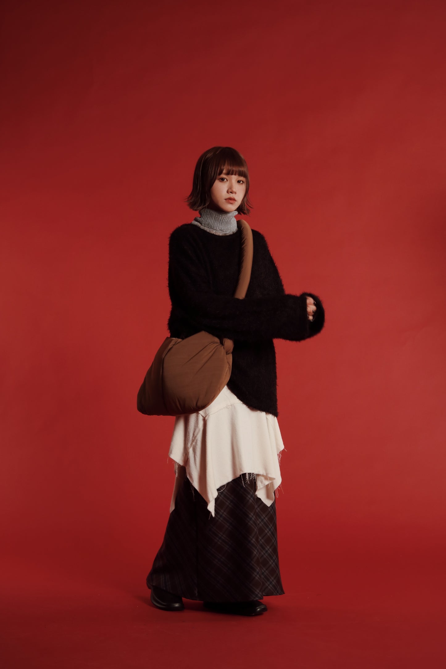 Doll Cloud Bag (Black/Brown/Ivory)