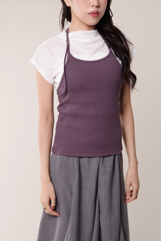 Slim Halter Top (Purple)