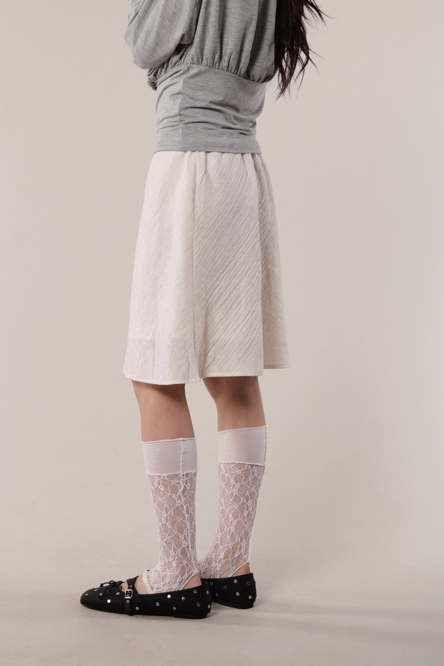 Textured Skirt (Ivory)
