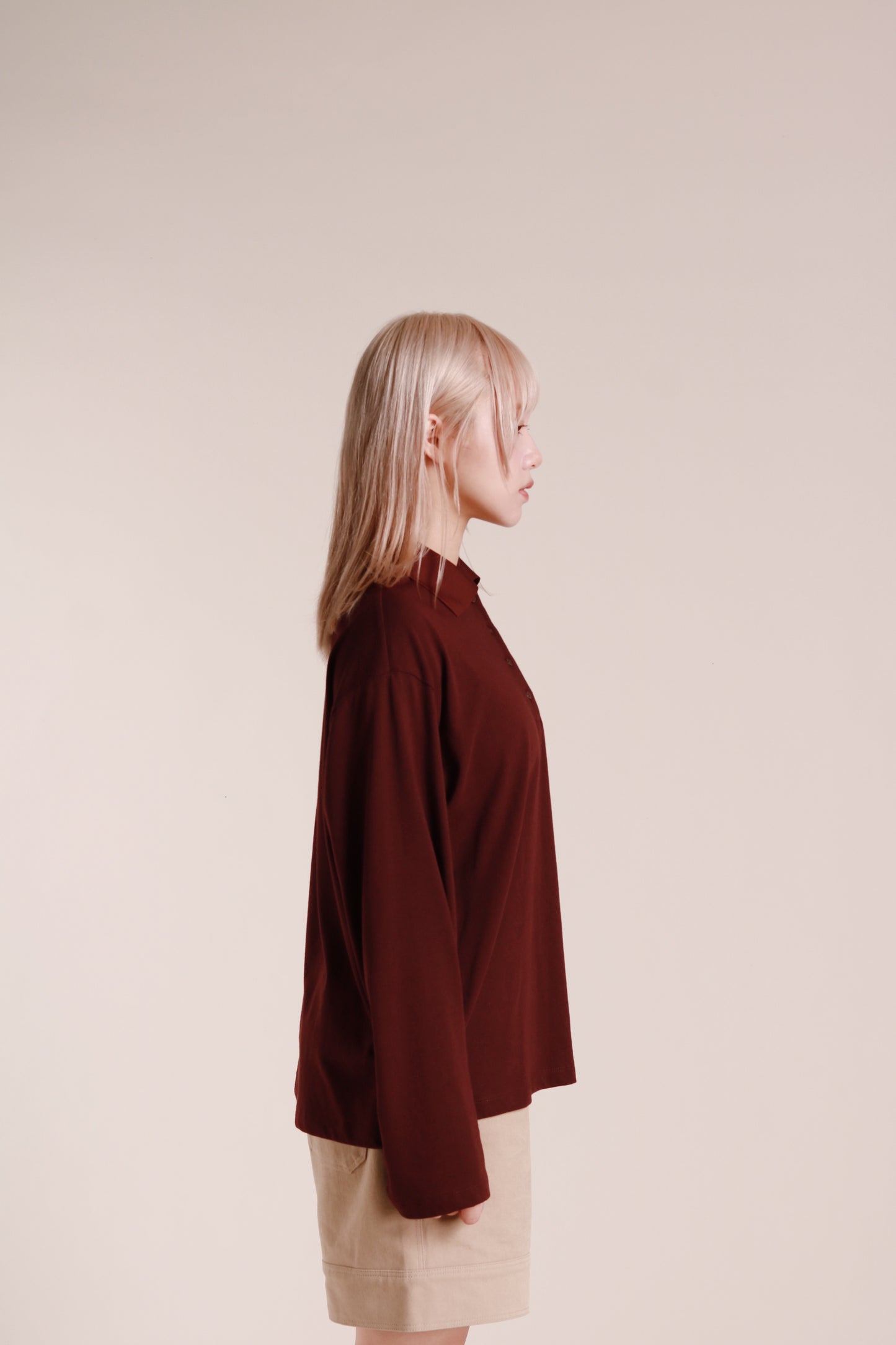 Autumn Polo Top (Wine)