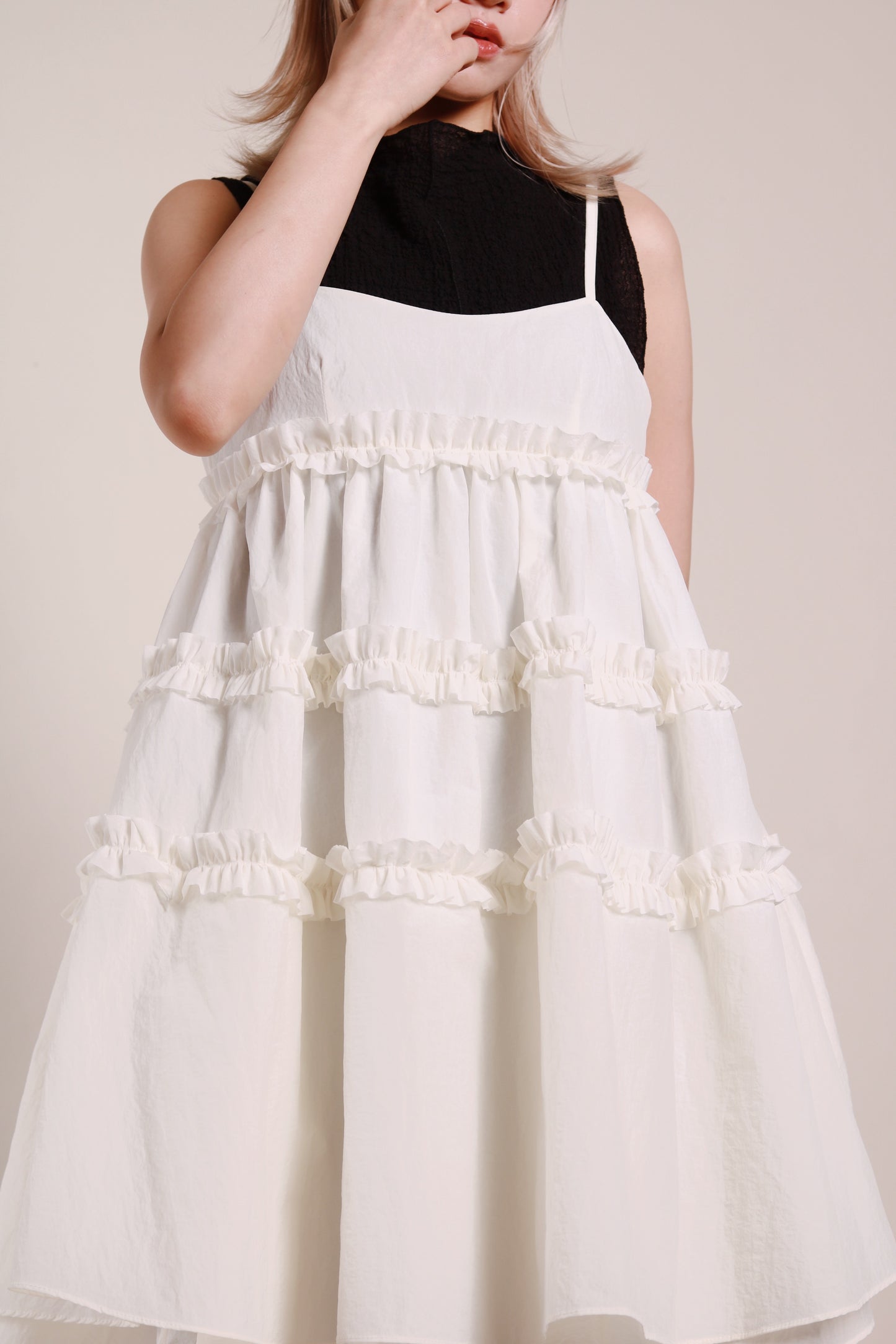 Doll Ruffle Dress (Ivory)