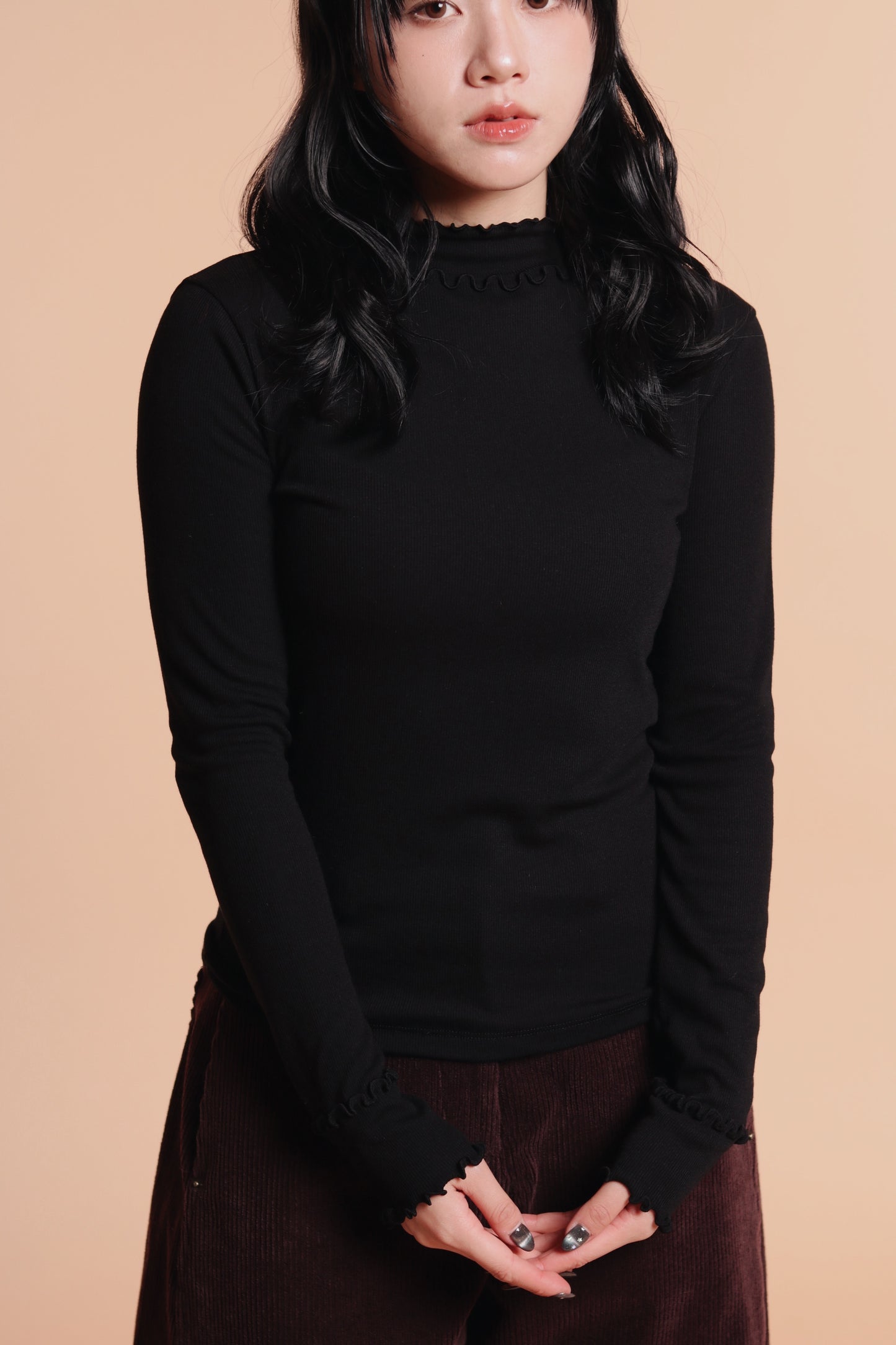 Double Ruffle Top (Black)
