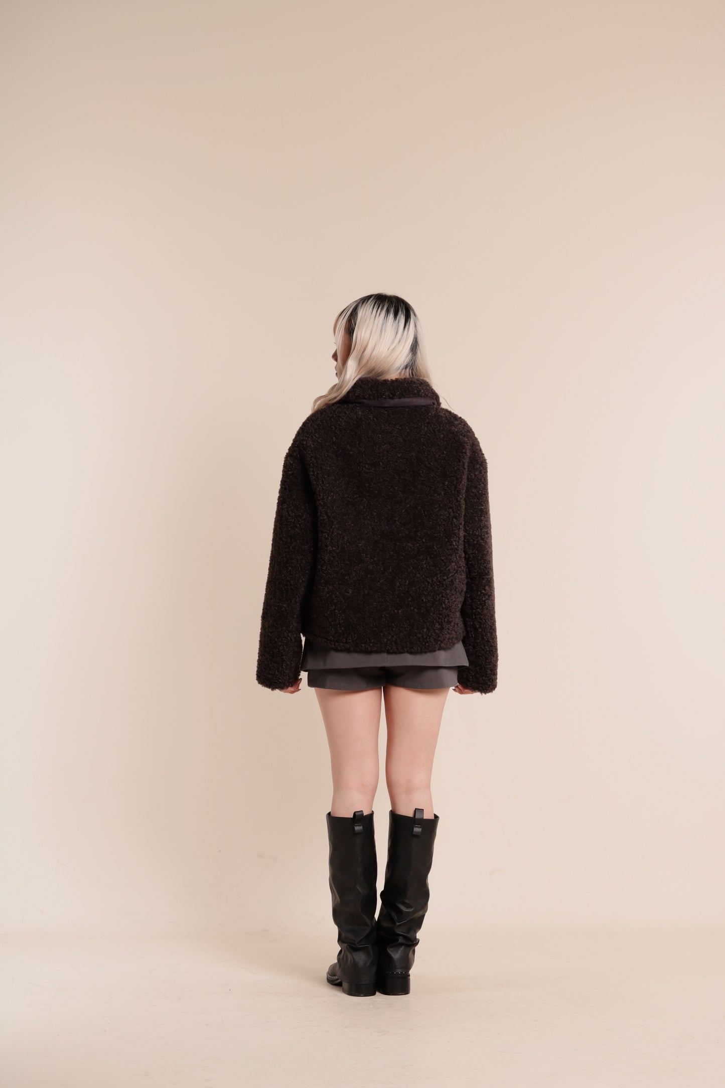 Belted Pants Skirt (Charcoal)