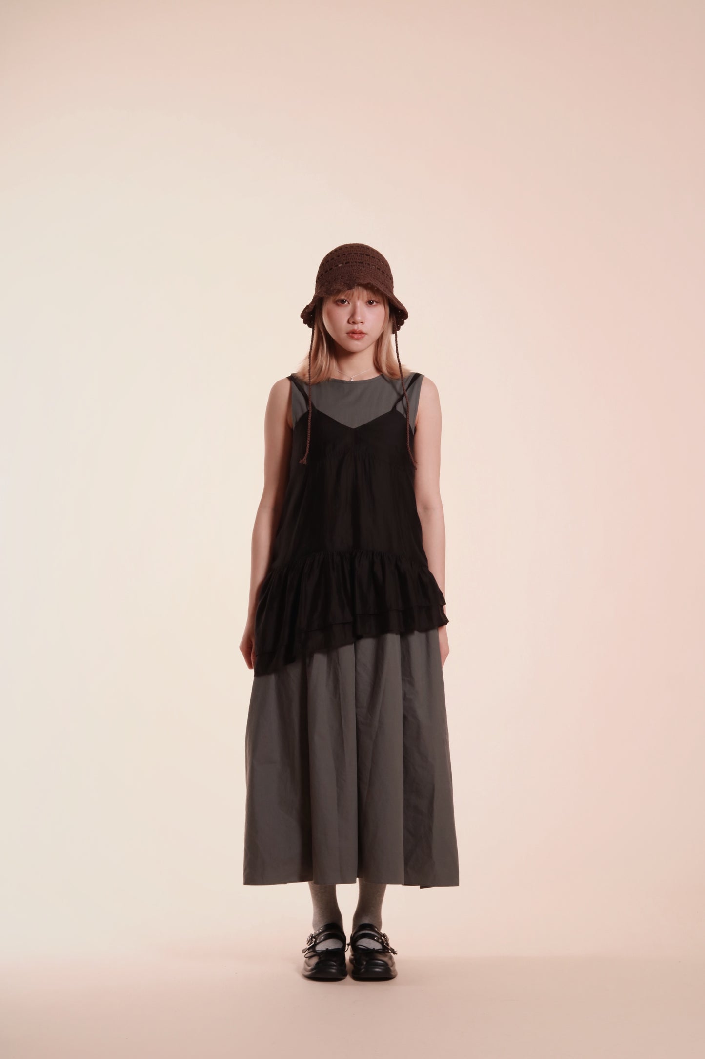 Doll Pocket Dress (Charcoal)