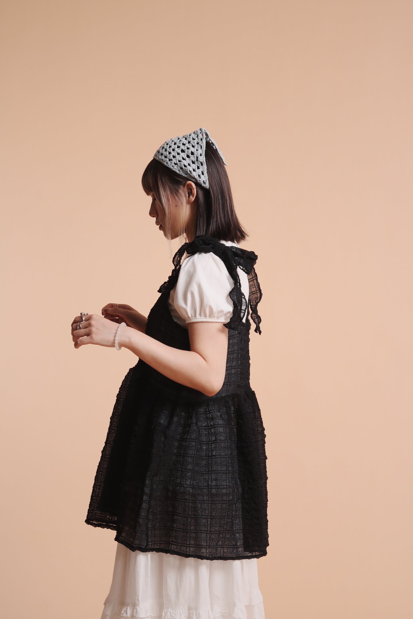 Doll Bubble Mini Dress (Black)