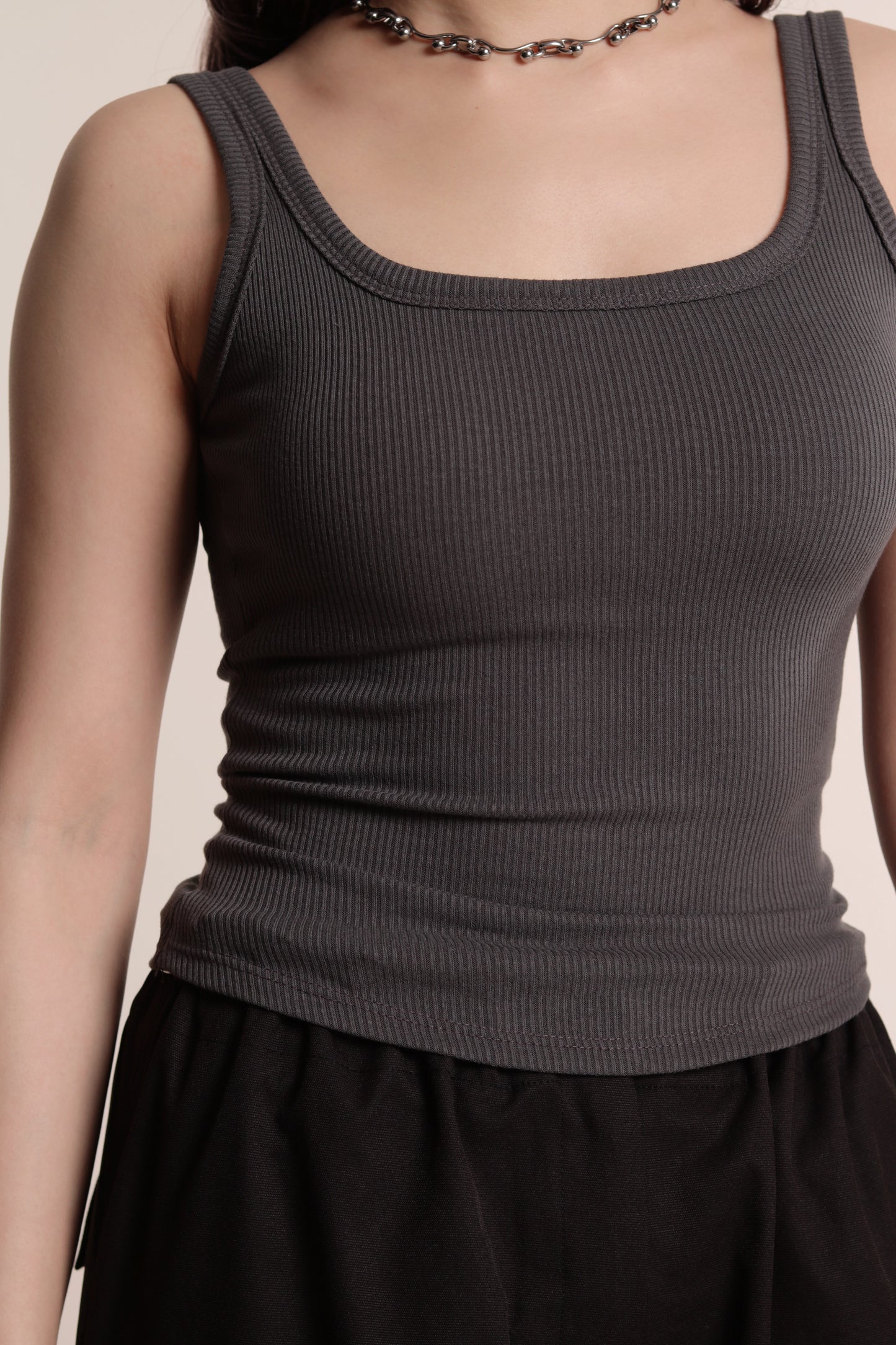 Square Neck Bra Top (Charcoal)