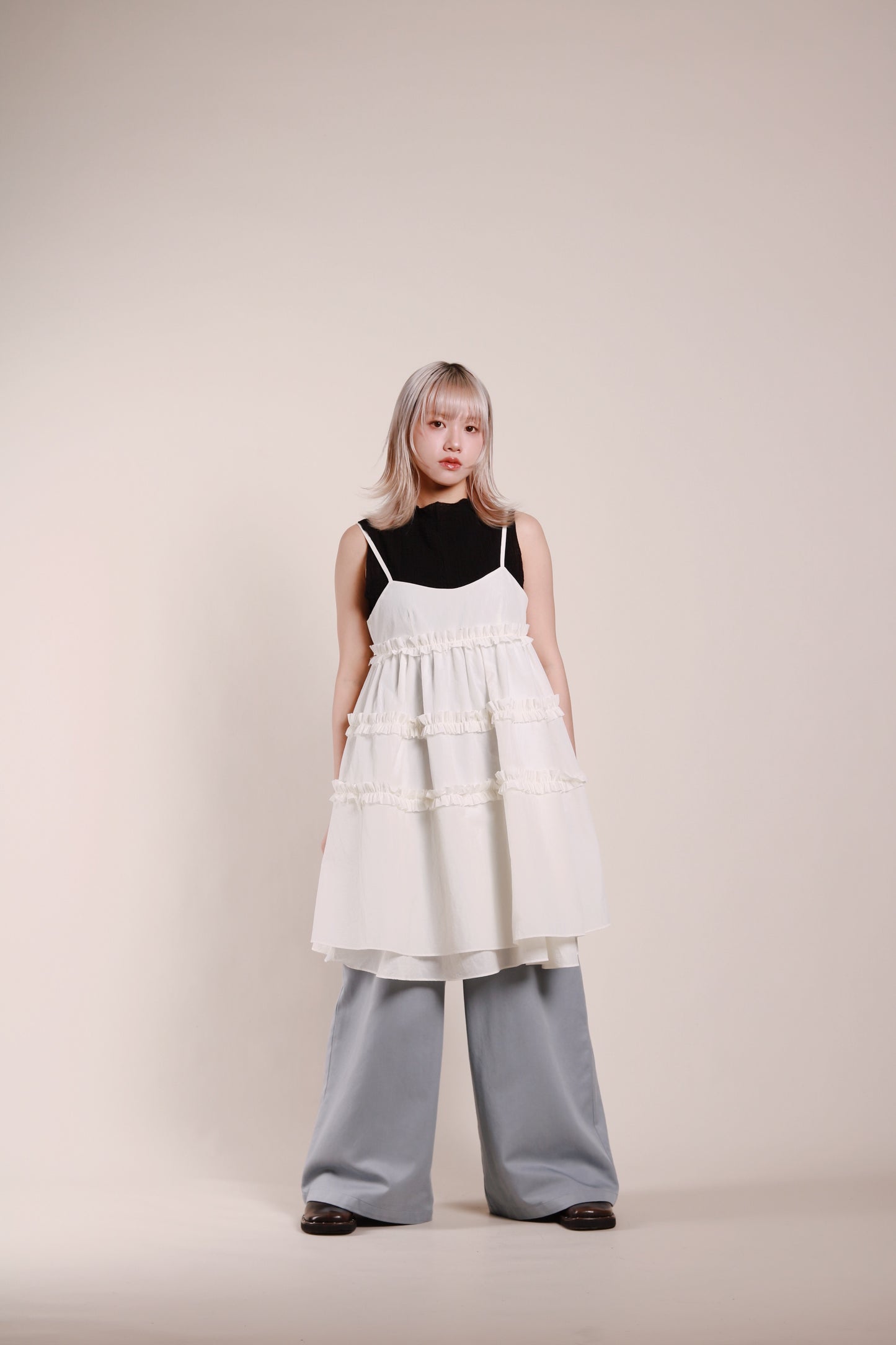 Doll Ruffle Dress (Ivory)