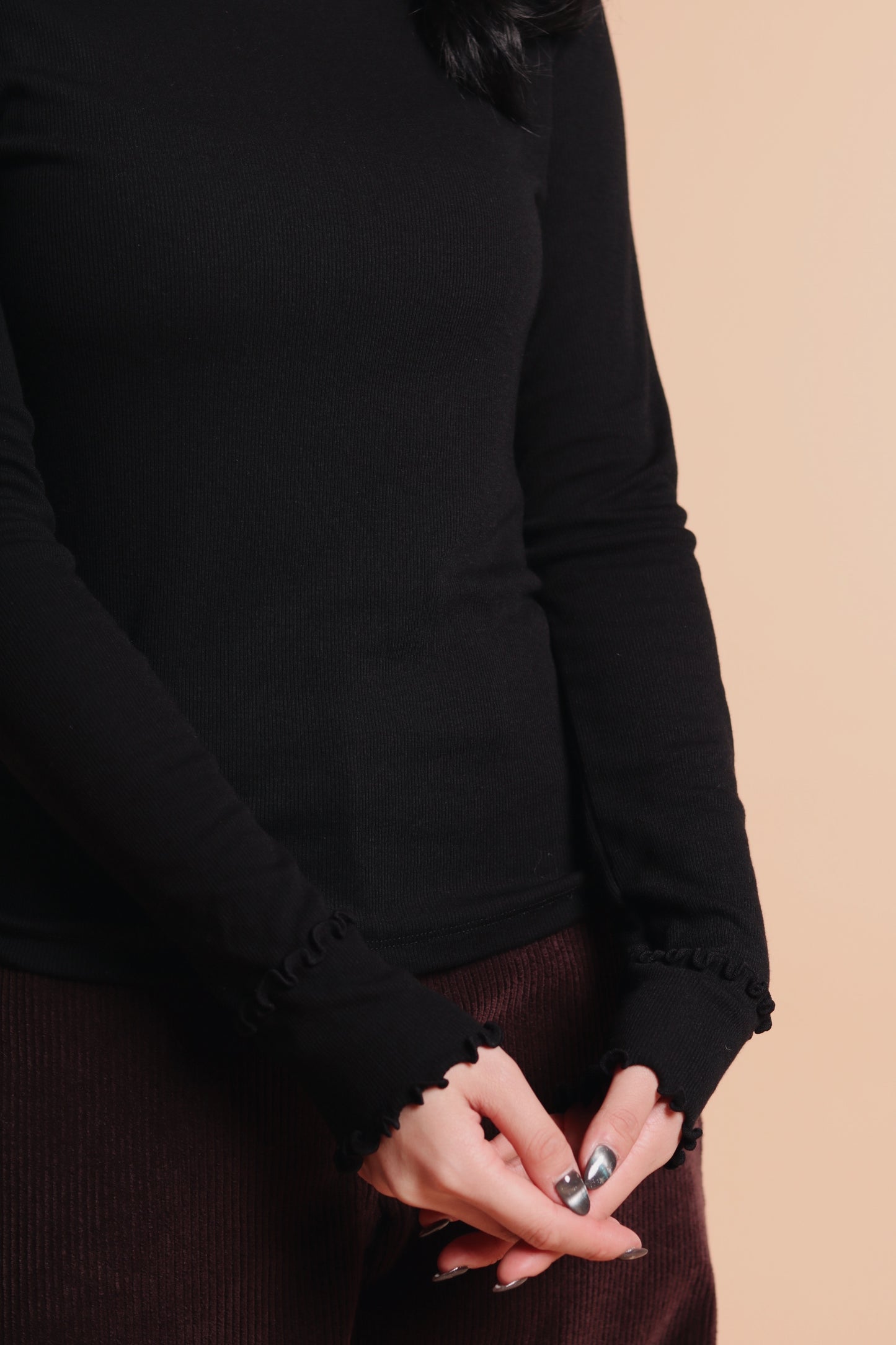 Double Ruffle Top (Black)