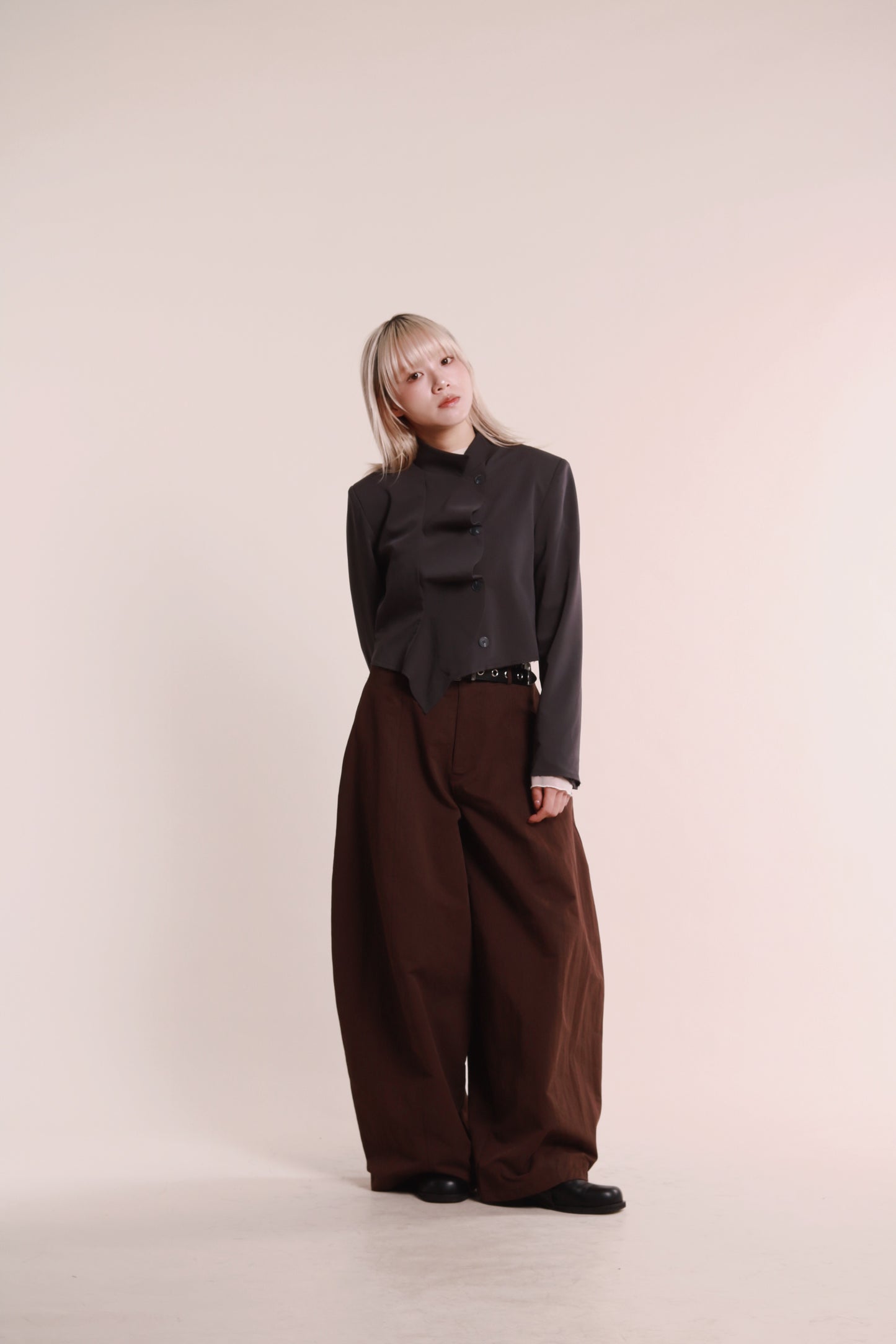 Gentle Pleat Jacket (Charcoal)