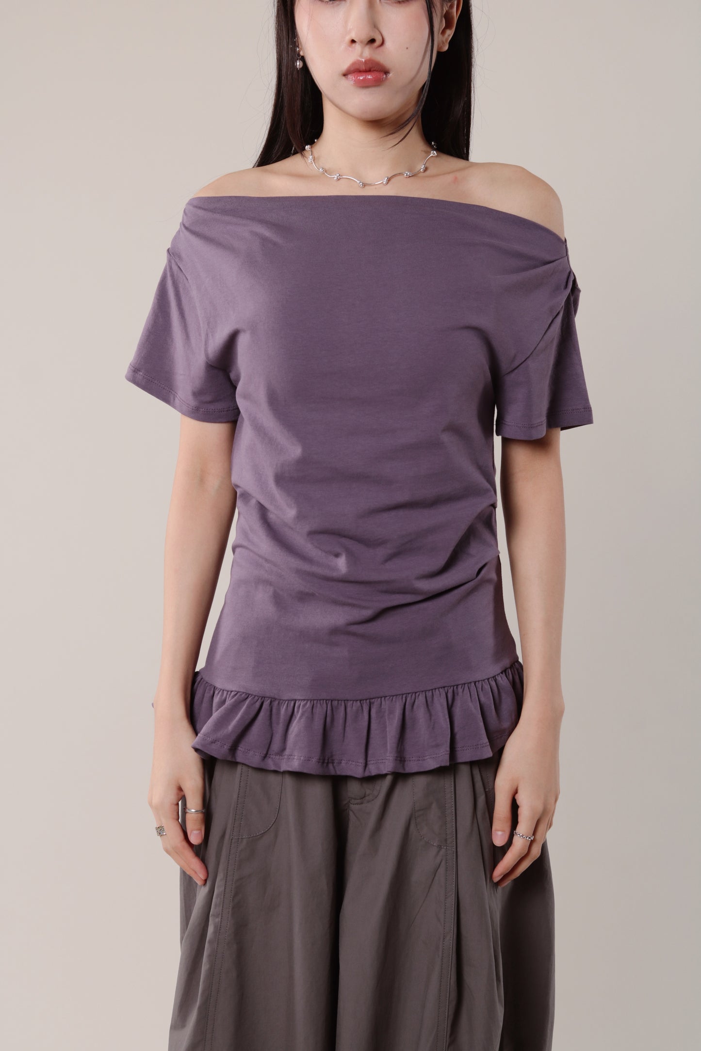 Ruffle Top (Purple)