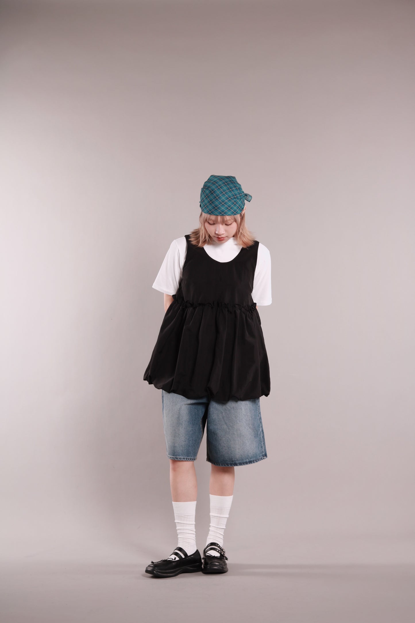 Mock Neck Tee (White)