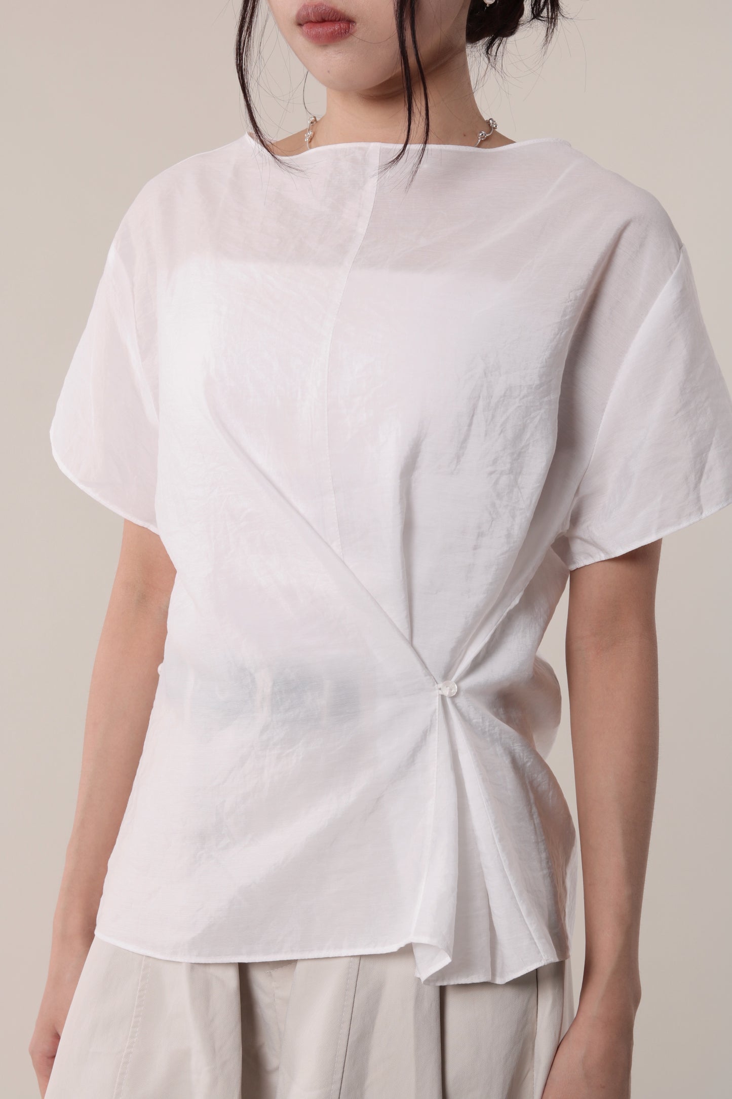 Asymmetric Twist Top (White)