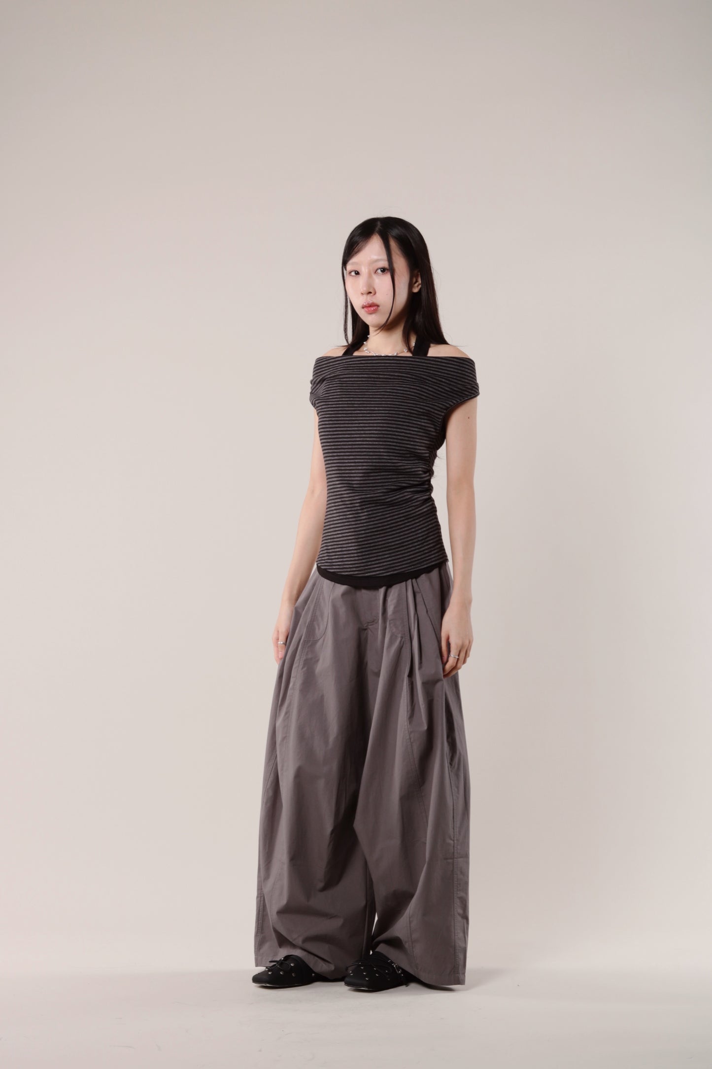Lazy Striped Top (Black)