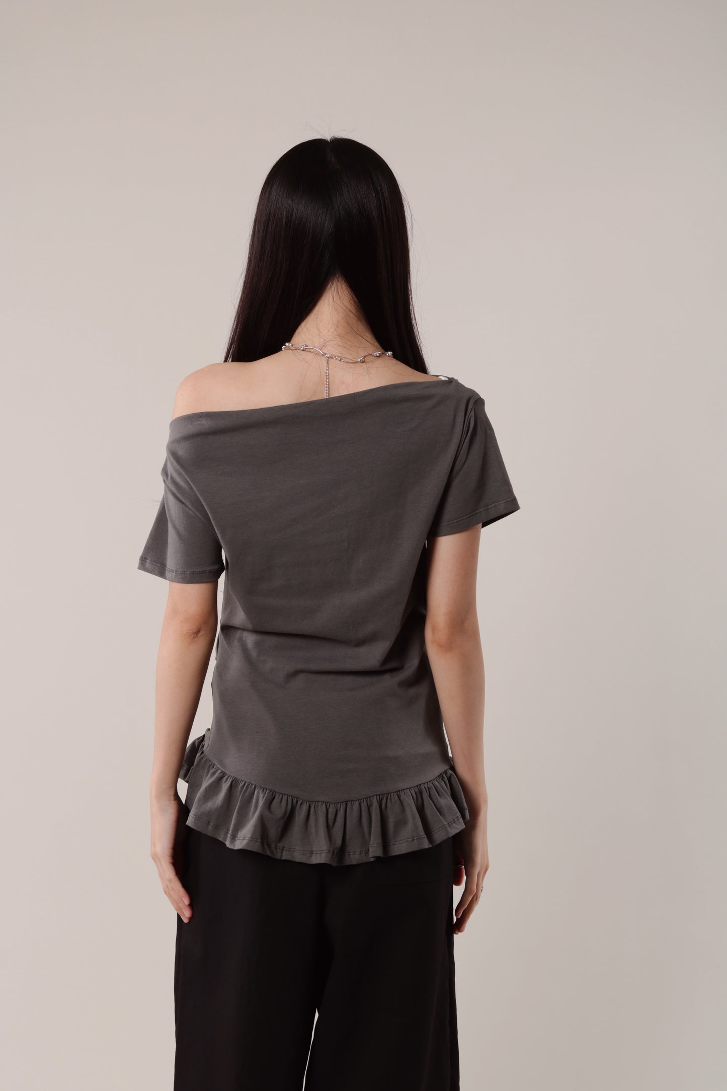 Ruffle Top (Charcoal)