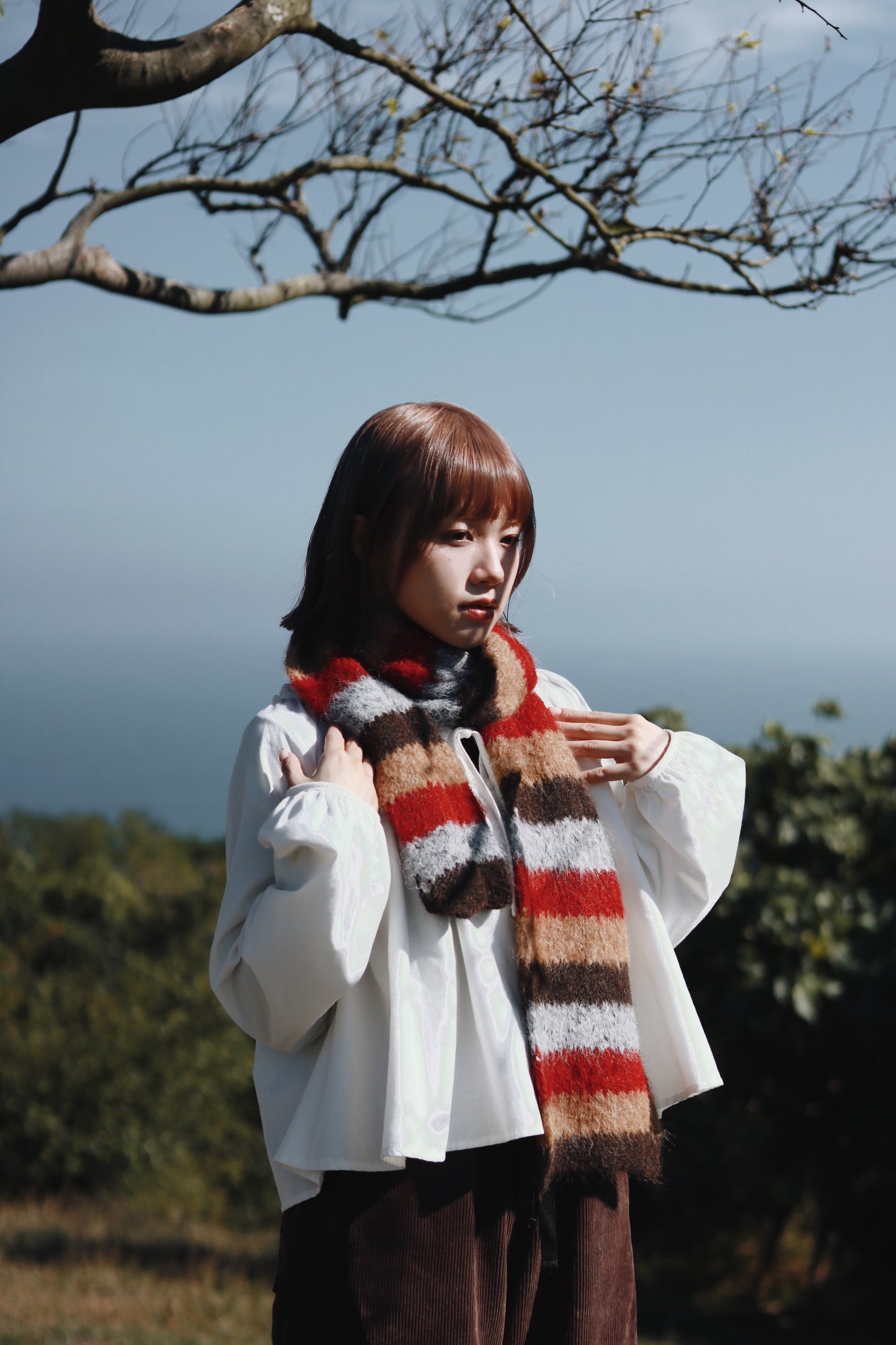 Rainbow Muffler (Black/Brown)