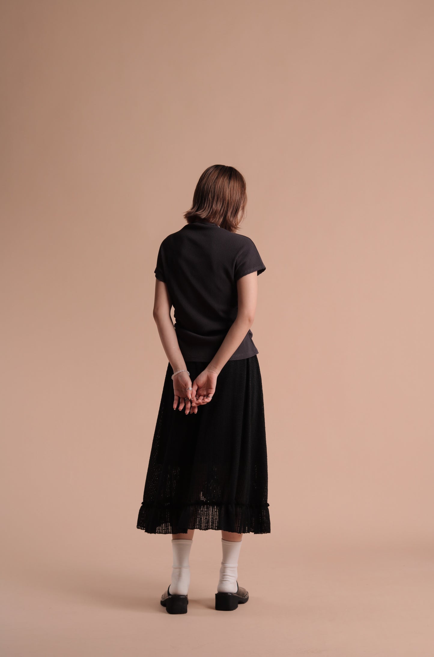 Jill Shirring Skirt (Black)