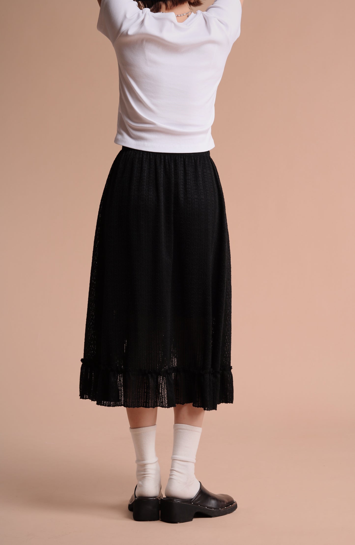 Jill Shirring Skirt (Black)